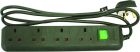 Extension Socket 4 Way Black c/w 1.5M Cable 13A 240V