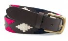 Ibex Of England Polo Belt, Brown/Pink/Navy/White