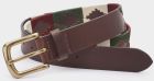 Ibex Of England Polo Belt, Brown/Beige/Burgundy/Green