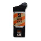 Xpert Core Comfort Work Socks, 3 Pack, Black/Grey