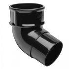 68mm x 112° elbow - black