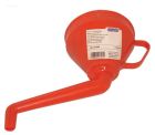 Funnel Plastic Orange Offset Rigid Spout 160mm with Filter with Integral Handle