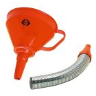 Funnel Plastic Orange Flexi Metal Spout with Filter