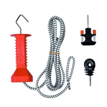 Gallagher Elastic Rope Gate Set White 3 - 6m