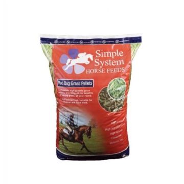 SIMPLE SYSTEM RED BAG GRASS PELLETS 20KG