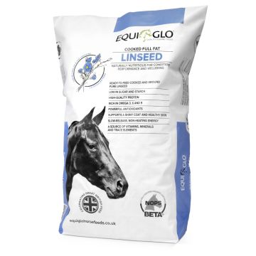 EQUIGLO COOKED FULL FAT LINSEED 15KG