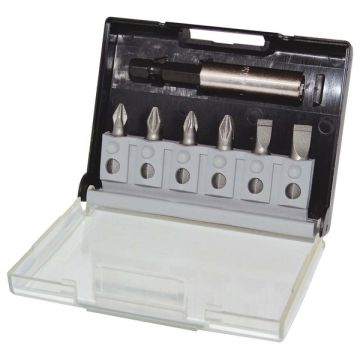 Screwdriver Bit Set CK 7 Piece c/w Magnetic Bit Holder