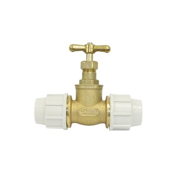 Plasson Universal Stoptap Brass
