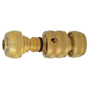 Hose Connector CK Male +Female &#189;" Solid Brass