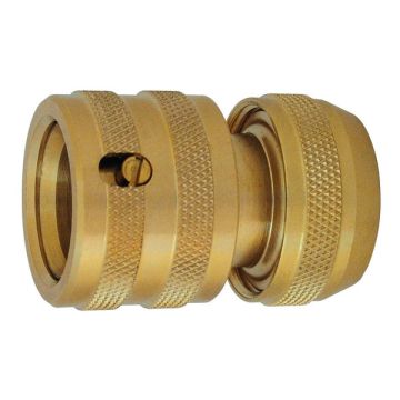 Hose Connector CK Water Stop &#189;" Solid Brass