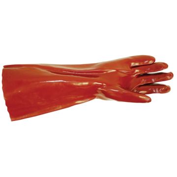 PVC Gauntlet 18" Red/Brown