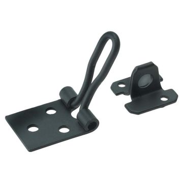 Hasp & Staple Wire Black 3"
