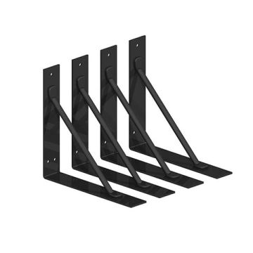 Angle Brackets Black Set Of 4 Timber Gate Building Kit