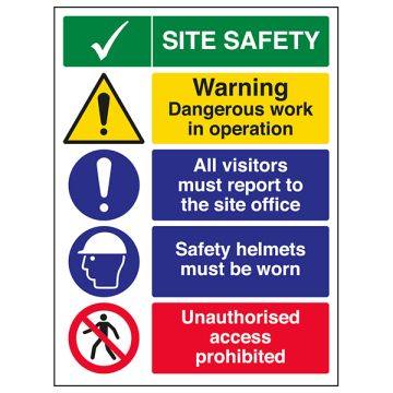 Site Safety Sign 800mm x 600mm