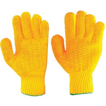 Yellow Criss Cross Gloves, One Size