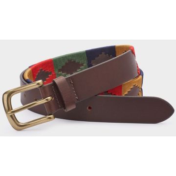 Ibex Of England Polo Belt, Brown/Sand/Green/Navy/Red