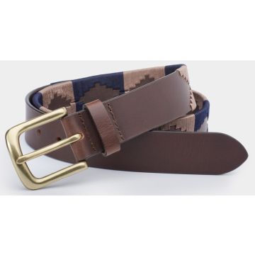 Ibex Of England Polo, Belt Brown/Fawn/Navy