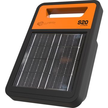 GALLAGHER S20Li ENERGISER 0.2J WITH SOLAR PANEL + 6V LITHIUM BATTERY (350318 )
