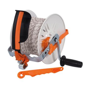 Gallagher Geared Reel c/w 500m Polywire White