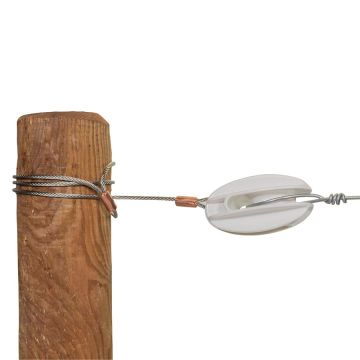 Gallagher Insulator Kit High Strain White c/w S/S Rope PK5