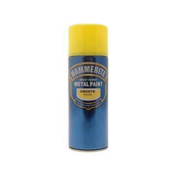 Hammerite Paint Yellow (Smooth) 400ml Aerosol