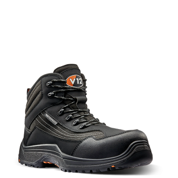 V12 CAIMAN SAFETY BLACK WATERPROOF HIKER BOOT