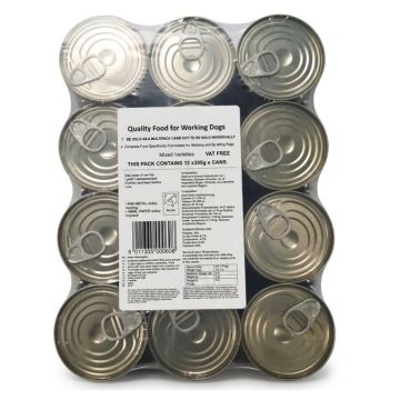 STOWAG PREMIUM WORKING DOG FOOD *VARIETY* PACK OF 12 X 395G CANS  