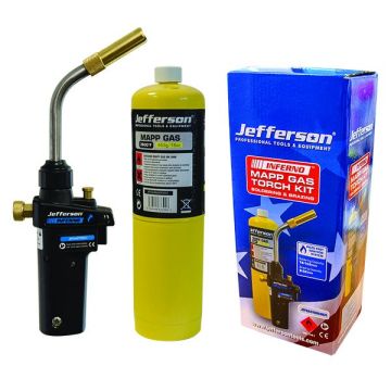 JEFFERSON SOLDERING & BRAZING TORCH KIT WITH MAPP GAS - PIEZO SELF IGNITION