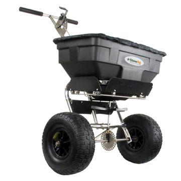 Fertiliser Spreader 36.3kg Manual Push Pneumatic Tyre