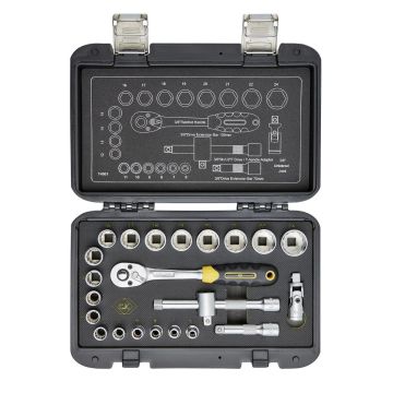 CK SOCKET SET ⅜" DRIVE, 23 PIECE 