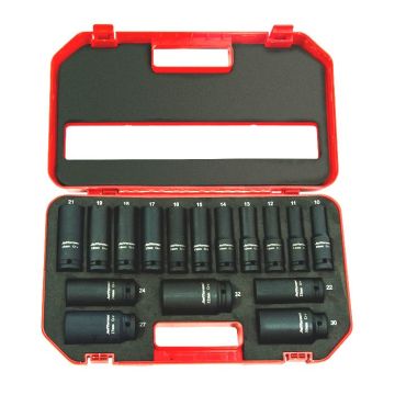 JEFFERSON DEEP IMPACT SOCKET SET 16PC ½" DRIVE  