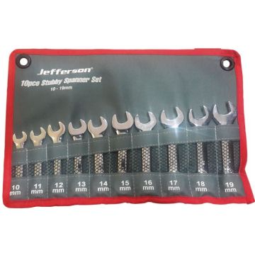 JEFFERSON STUBBY SPANNER SET 10 PIECE IN ROLL UP POUCH