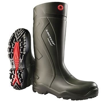 Dunlop Purofort Plus Non-Safety Green Wellingtons