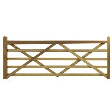 Five Bar Iroko Hardwood Gates