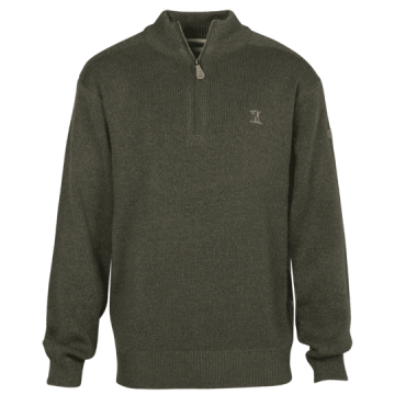 Khaki 1/4 Zip Hunting Sweater - Percussion