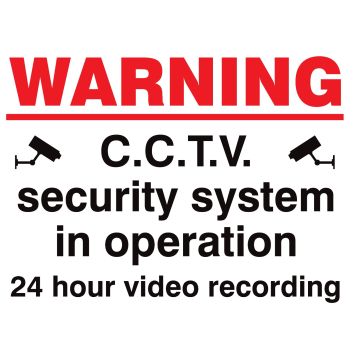 CC19 Warning CCtv in Operation 480 x 360mm Foamex Sign