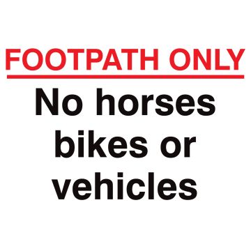 Bg15 Footpath No Horses Bikes