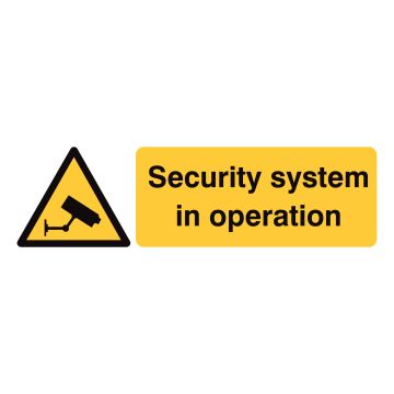 SW11 Security System in Operation 120 x 360mm Foamex Sign