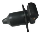 Auxiliary Female Socket 3 Pin, Black Plastic with 2 Hole Mounting Flange suitable for Tractors, Trailers, Quads etc 