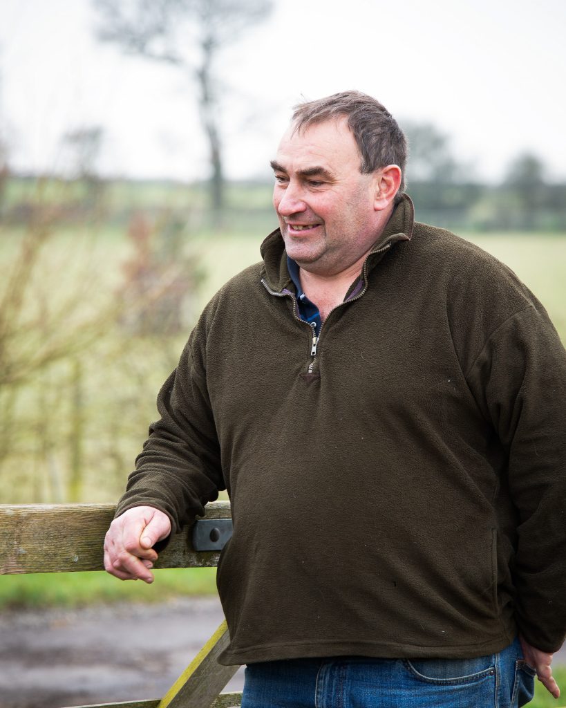 Farmer Alan Collett during lambing season